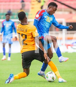 Wilson Chisala from Zambia tackles